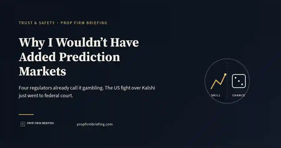 Why I Wouldn't Have Added Prediction Markets at Funded Trading Plus